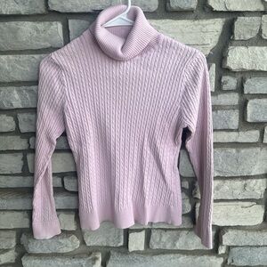 JEANNE PIERRE Light Pink Cowl Neck Sweater